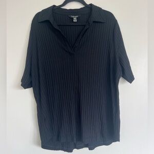 Ralph Lauren Black Label Black Ribbed Top
